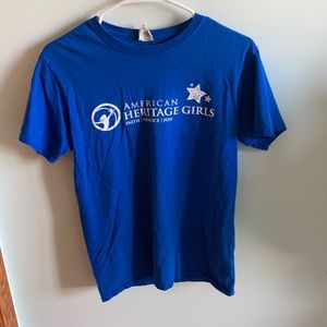 American Heritage girls blue & red tees 2 pack